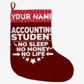Funny Accounting Uni Student kein Leben oder Geld Großer Weihnachtsstrumpf (Vorderseite)