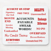 Funny Accounts zahlbar Swear Words! Funny AP Mousepad (Vorne)