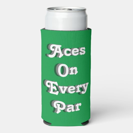 Funny "Aces on each Par". St. Patrick's Day Golf Selters Dosenkühler (Seltzer Rückseite)