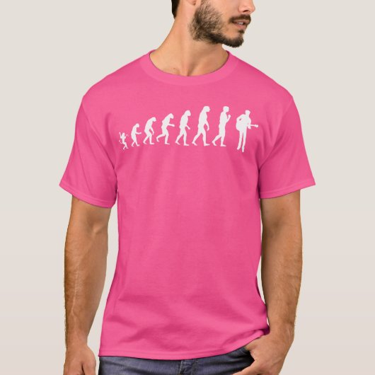 Funny Acoustic Gitarre Evolution T-Shirt (Vorderseite)