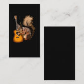 Funny Acoustic Gitarre spielt Eichhörnchen Visitenkarte (Vorne/Hinten)