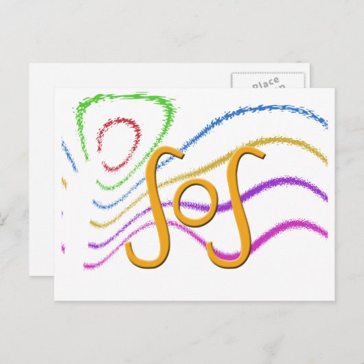 Funny Acronyms - SOS Postkarte (Vorne/Hinten)
