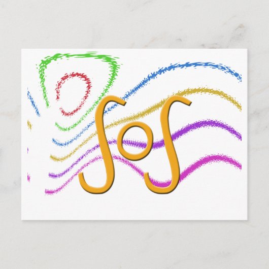 Funny Acronyms - SOS Postkarte (Vorderseite)