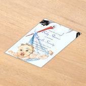 Funny Acrylic Baby Dusche Einladung mit Stork (Ablage )