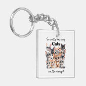 Funny Acrylic Cat Schlüsselanhänger (Vorderseite links)