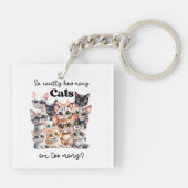 Funny Acrylic Cat Schlüsselanhänger (Rückseite)