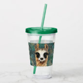 Funny Acrylic Tumbler mit Curious Baby Alpaca Acryltrinkbecher (Rückseite)