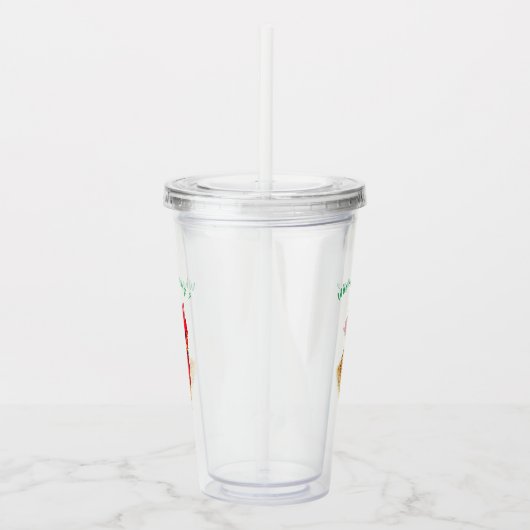 Funny Acrylic Tumbler Playful Überraschender Roost Acryltrinkbecher (Rechts)