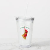 Funny Acrylic Tumbler Playful Überraschender Roost Acryltrinkbecher (Rückseite)