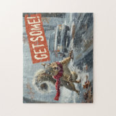 Funny Action Eichhörnchen Jigsaw Puzzle "Get some" (Vertikal)