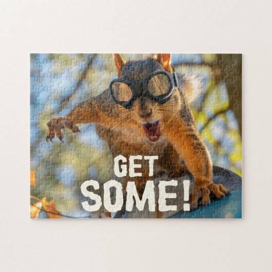 Funny Action Eichhörnchen Jigsaw Puzzle "Get some" (Horizontal)