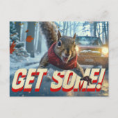 Funny Action Eichhörnchen Postcard "Get some" Postkarte (Vorderseite)