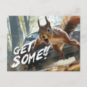 Funny Action Eichhörnchen Postcard "Get some" Postkarte (Vorderseite)