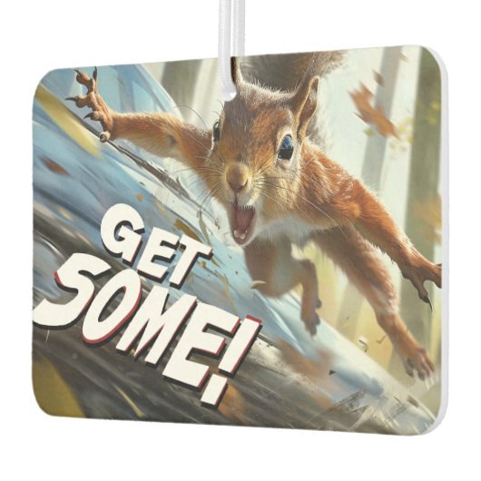 Funny Action Squirrel Air Freshener "Get some" Autolufterfrischer (Links)