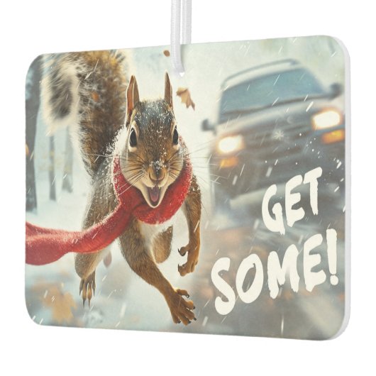 Funny Action Squirrel Air Freshener "Get some" Autolufterfrischer (Links)