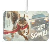 Funny Action Squirrel Air Freshener "Get some" Autolufterfrischer (Vorderseite)