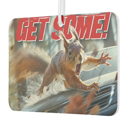 Funny Action Squirrel Air Freshener "Get some" Autolufterfrischer (Links)