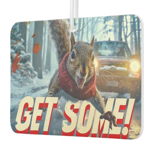 Funny Action Squirrel Air Freshener "Get some" Autolufterfrischer (Links)