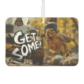 Funny Action Squirrel Air Freshener "Get some" Autolufterfrischer (Vorderseite)