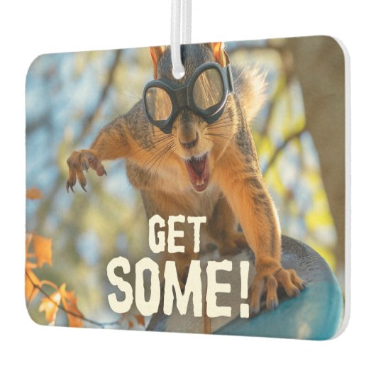 Funny Action Squirrel Air Freshener "Get some" Autolufterfrischer (Links)