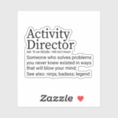 Funny Activity Director Definition Aufkleber (Blatt)