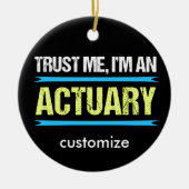 Funny Actuary Custom Christmas Keramik Ornament (Vorne)