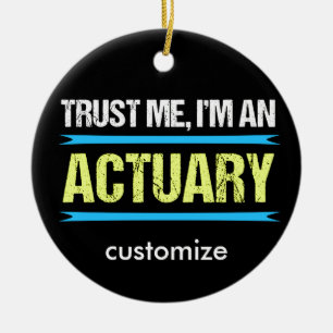 Funny Actuary Custom Christmas Keramik Ornament