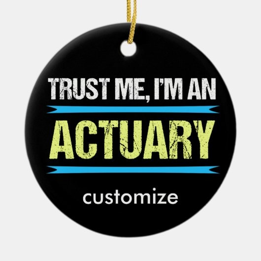 Funny Actuary Custom Christmas Keramik Ornament (Vorne)