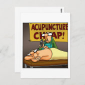 Funny Acupuncture Medical Cartoon Postcard Postkarte (Vorne/Hinten)
