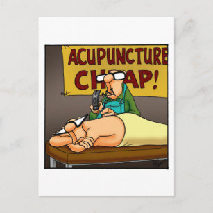 Funny Acupuncture Medical Cartoon Postcard Postkarte