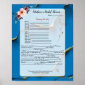 Funny Ad-Lib Game Brautparty Poster (Vorne)