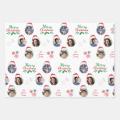 Funny Add Family Member 4 Fotos Collage Weihnachts Geschenkpapier Set (Vorderseite 3)