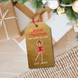 Funny Add Foto Ballerina Frohe Weihnachten Geschenkanhänger