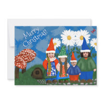Funny Add Foto Gnome Familie Frohe Weihnachten