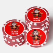 Funny ADD IHR GESICHT Pun Champion Monkey Chimp Pokerchips (Stapel)