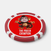 Funny ADD IHR GESICHT Pun Champion Monkey Chimp Pokerchips (Einzeln)