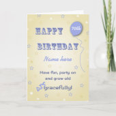 Funny add Name 70. Geburtstag ändern Alter Karte (Vorderseite)