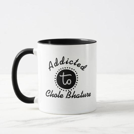 Funny Addicdicted an Chole BhatureChai Tea Pun Tasse (Links)