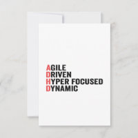 Funny Adhd Agile Driven Hyper Focused Dynamic Gift