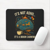 Funny ADHD Brain Carnival Mouse Pad Mousepad (Mit Mouse)