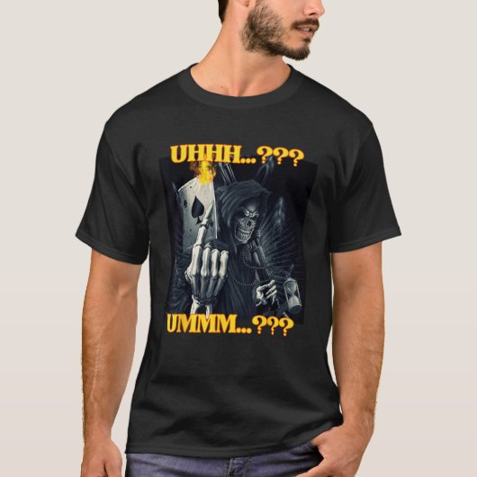 Funny ADHD Cool Edgy Hard Skeleton Meme T-Shirt (Vorderseite)