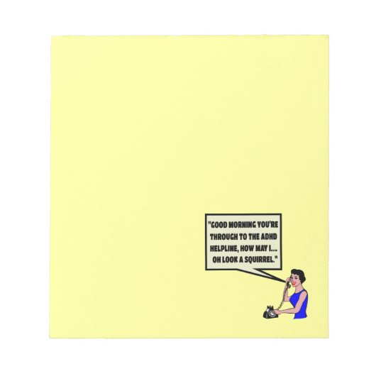 Funny ADHD Notizblock (Vorderseite)