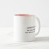 Funny Admin Beruflich Virtual Assistant Office Zweifarbige Tasse (VorderseiteRechts)