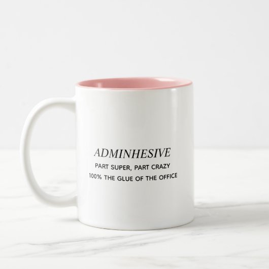 Funny Admin Beruflich Virtual Assistant Office Zweifarbige Tasse (Links)