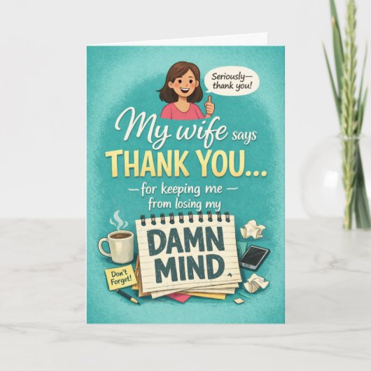 Funny Admin Pro Day Appreciation From the Wife Karte (Vorderseite)