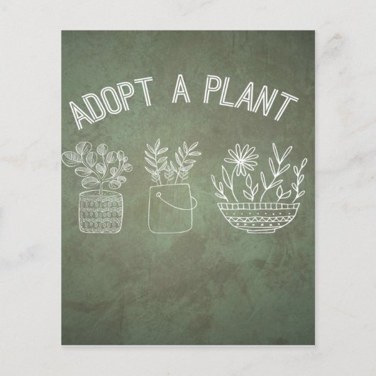 Funny Adopt A Plant Natural Flyer (Hinten)