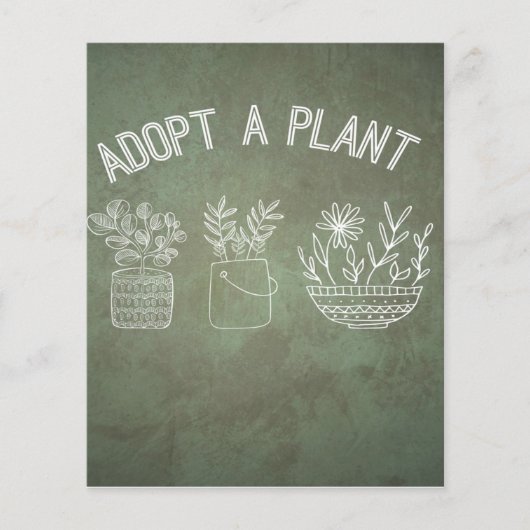 Funny Adopt A Plant Natural Flyer (Vorne)