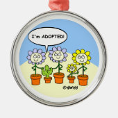 Funny Adoptiert Cartoon Weihnachtsbaum Ornament (Vorne)