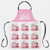 Funny Adorable Cat Coffee All-over Print Schürze (Vorderseite)