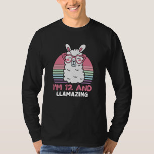 Funny Adorable Llama 12. Geburtstagsgeschenk für F T-Shirt
